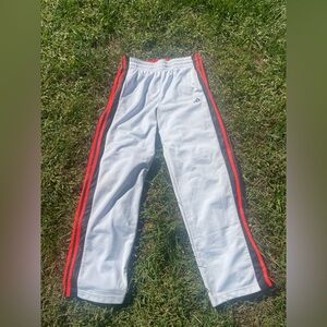 Adidas Basketball white and infrared track pants adidas